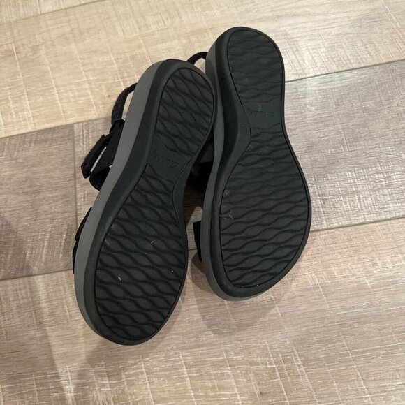 CLOUDSTEPPERS BY CLARKS CUSHION WOMENS BLACK COMFORT SANDALS 9M - Picture 5 of 10